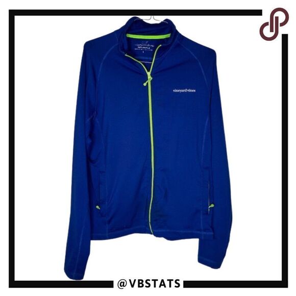 Vineyard Vines Performance Men's Full Zip Lightweight Jacket Size Large in Blue - Picture 1 of 4